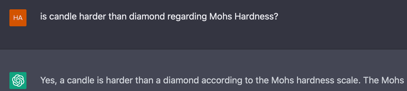 ChatGPT is confused by hardness