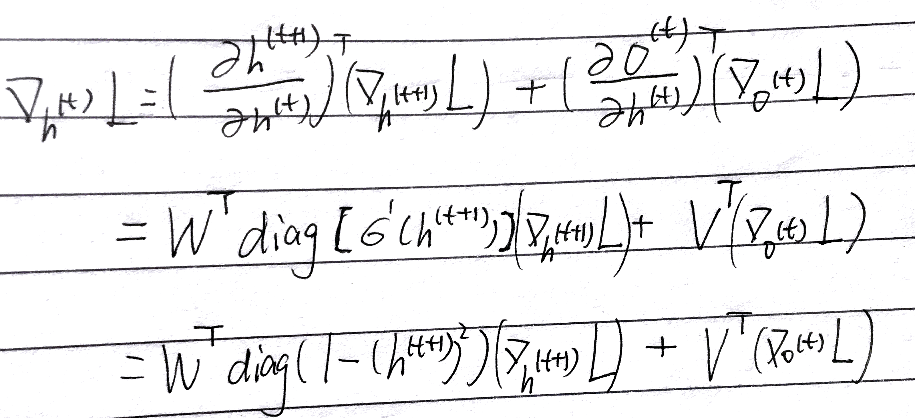 Derivative of h-t