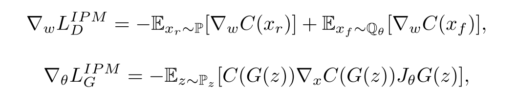 IPM-based GAN Gradient