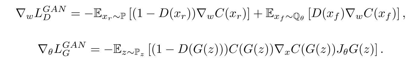 SGAN Gradient