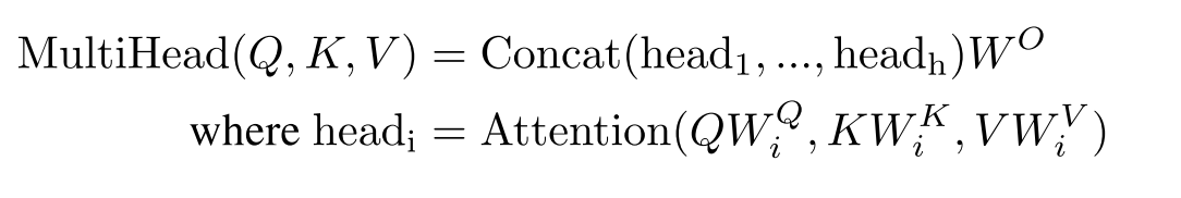Multi-Head Attention Formula