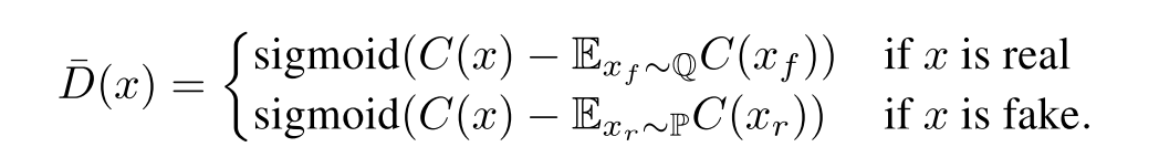 Relativistic average GAN